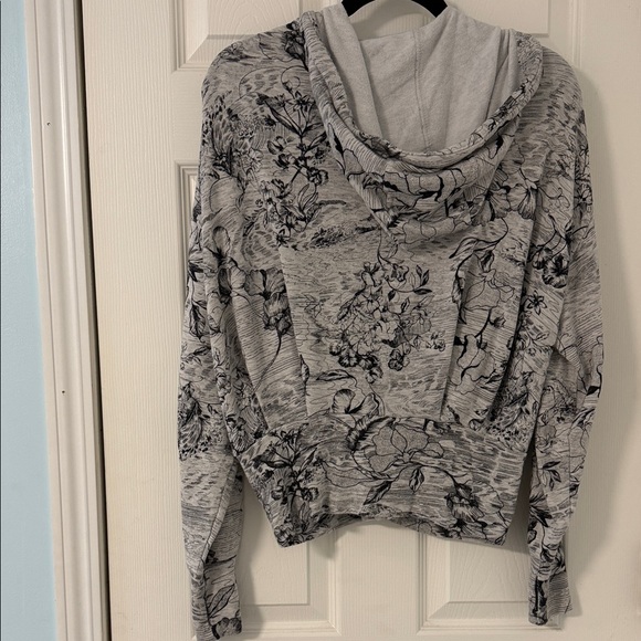 Athleta Black and Gray Floral Bomber Jacket size S - Picture 5 of 7